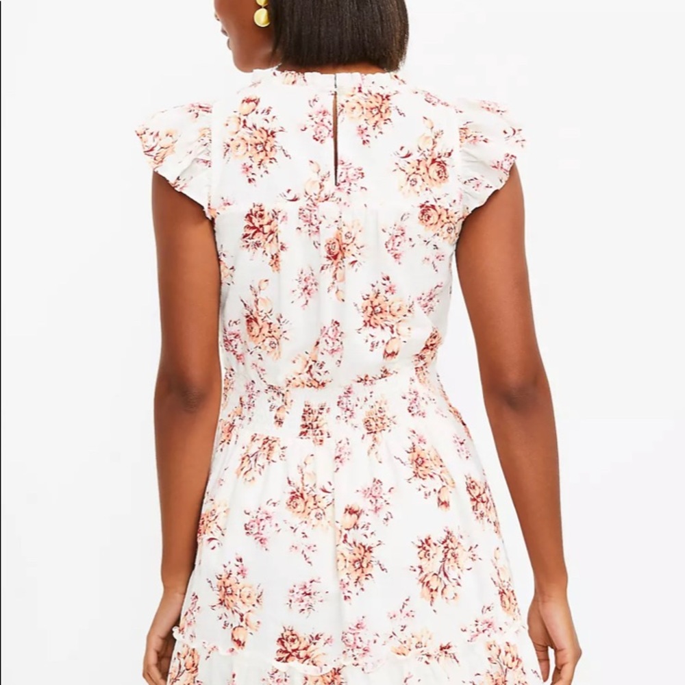 Price Drop: Ann Taylor Loft Floral Smocked Ruffle Flare Dress